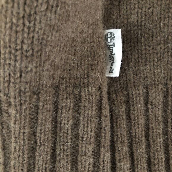 Timberland Lambswool 1/4 Zip Sweater Mens Sz XL Y2k Earthy Stratham Outdoor Gear - Picture 13 of 13